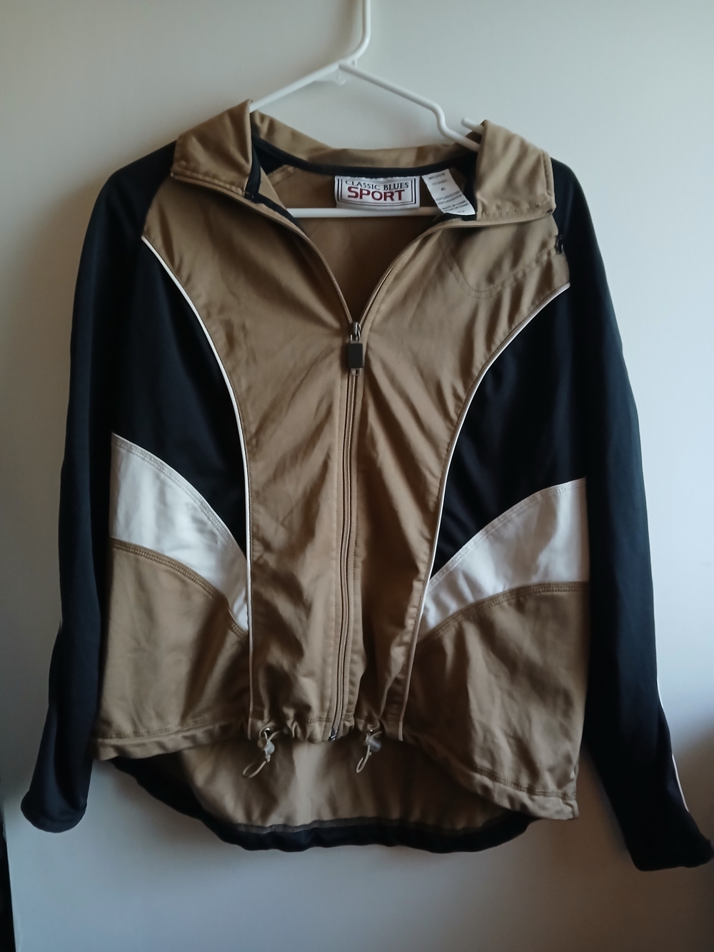 Women's Tan & Black Colorblock Bomber Jacket
